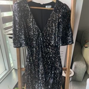 Sequin Wrap Dress